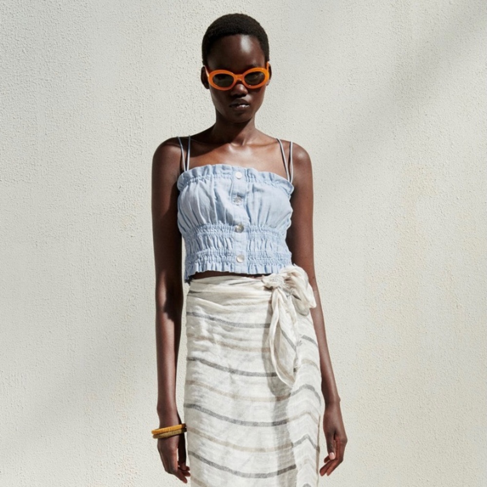 Zara linen blend tank top